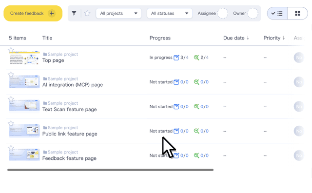 Picking a due date from the calendar in the List view, then scrolling sideways and changing the assignee
