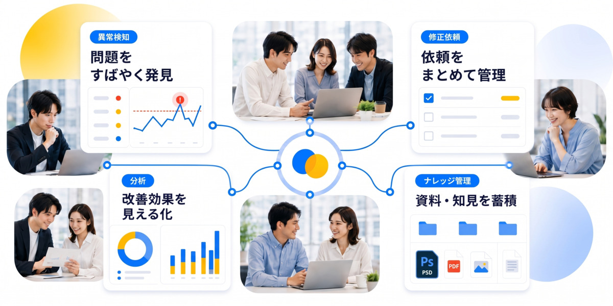 各業務が分断されず、つながっている