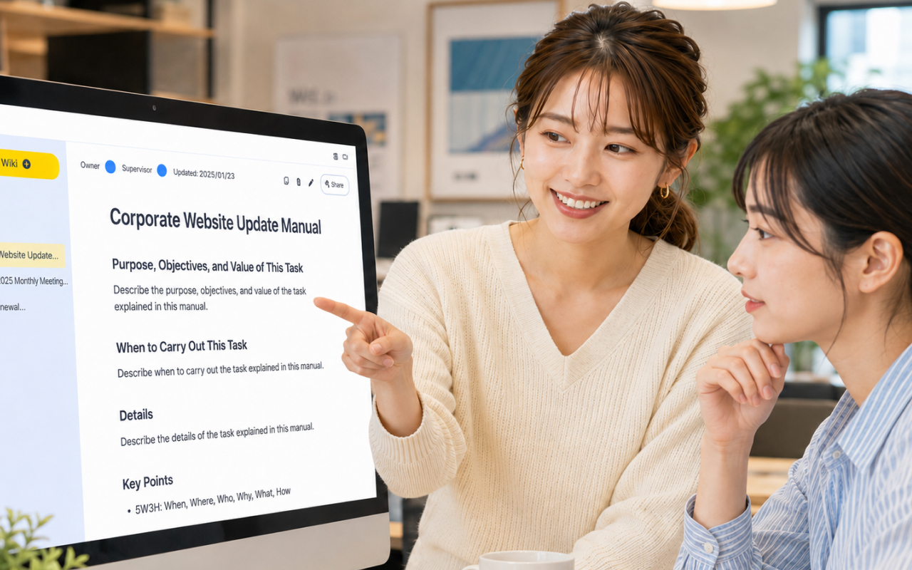Knowledge sharing, asset building, and training features