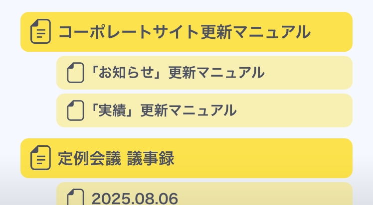 階層の設定